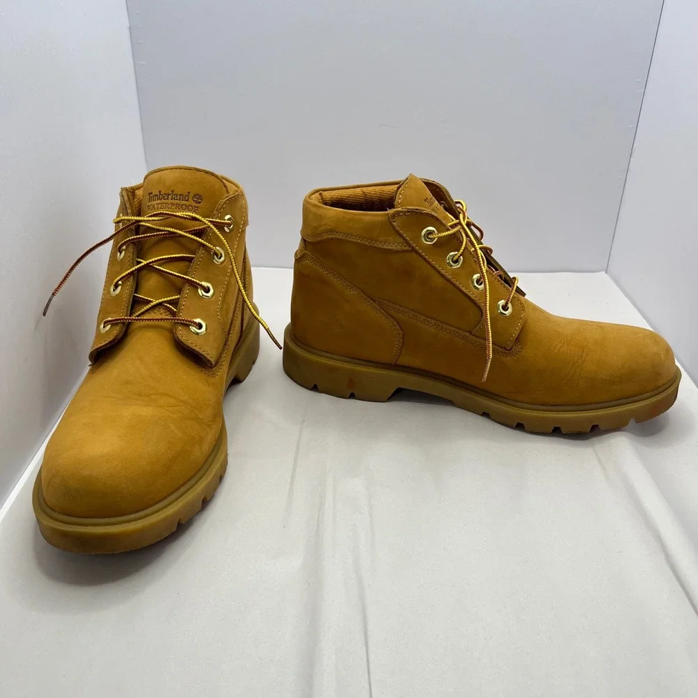 Timberland Wheat Leather Boots Mens 11 Waterproof A4098 Work Outdoor Preppy
